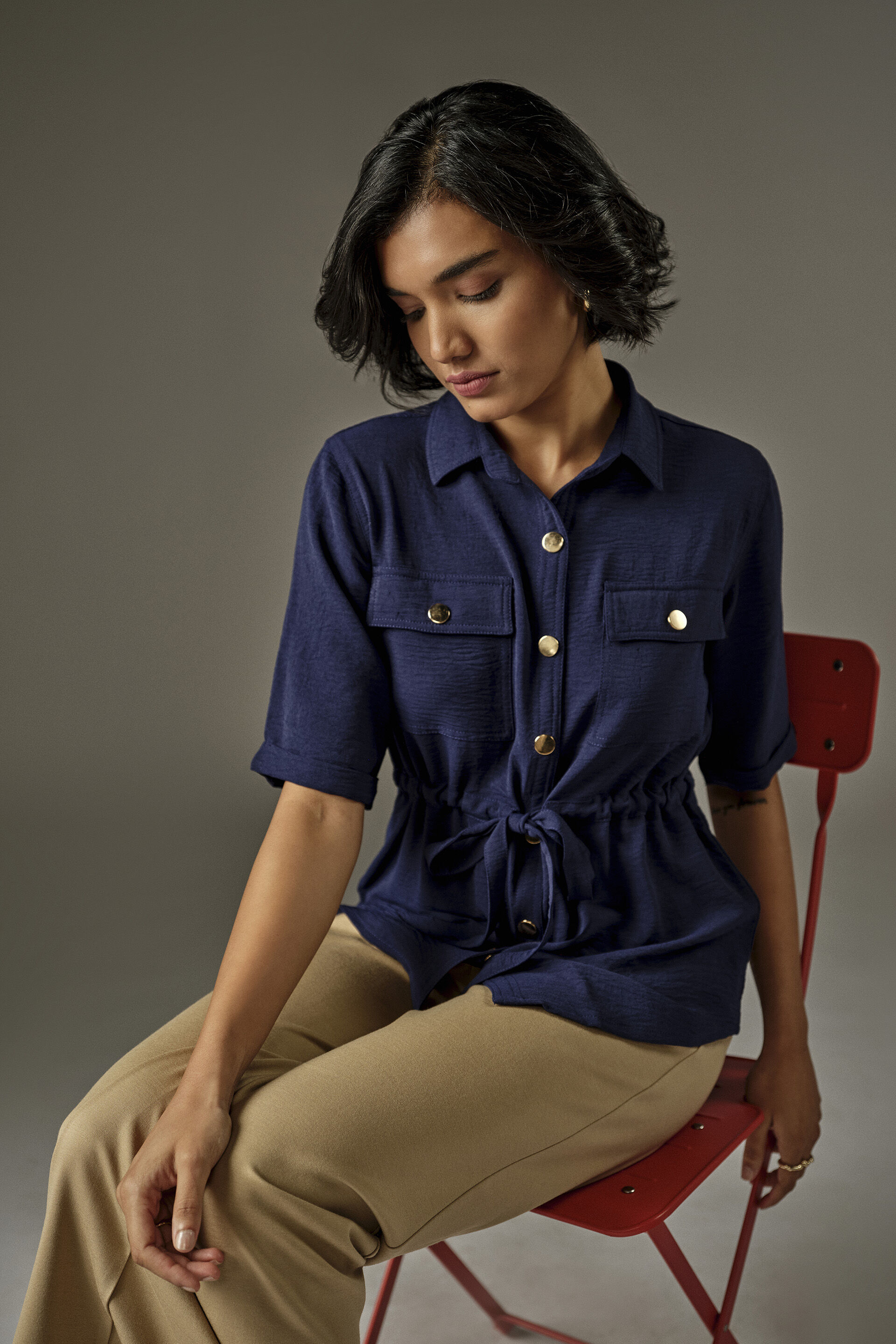 Versatile Shirt in Navy, Navy, image 2